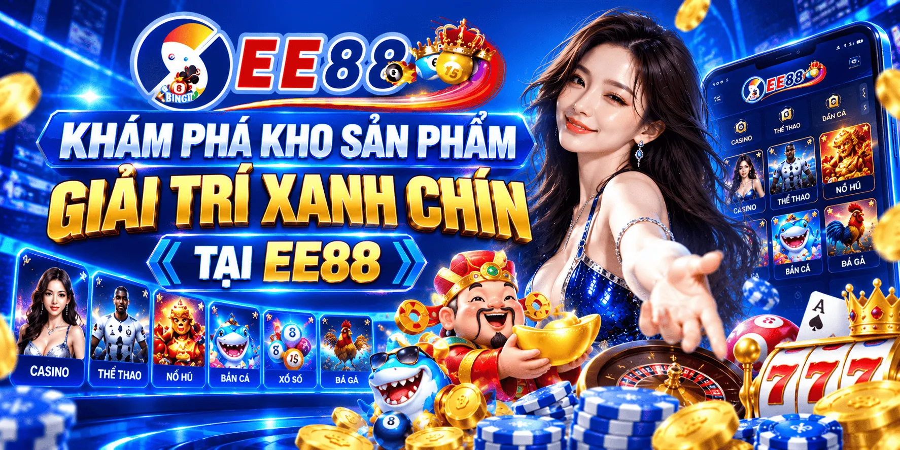 Khám phá kho sản phẩm giải trí xanh chín tại EE88